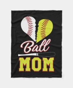 Ball Mom Baseball Softball Mom Blanket