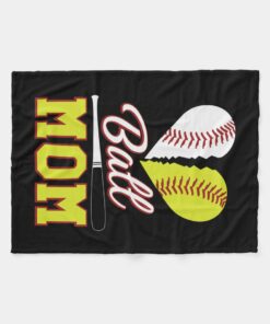 Ball Mom Baseball Softball Mom Blanket