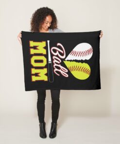 Ball Mom Baseball Softball Mom Blanket