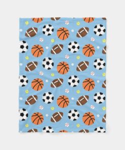 Balls Sports Themed Pattern For Boys Blanket