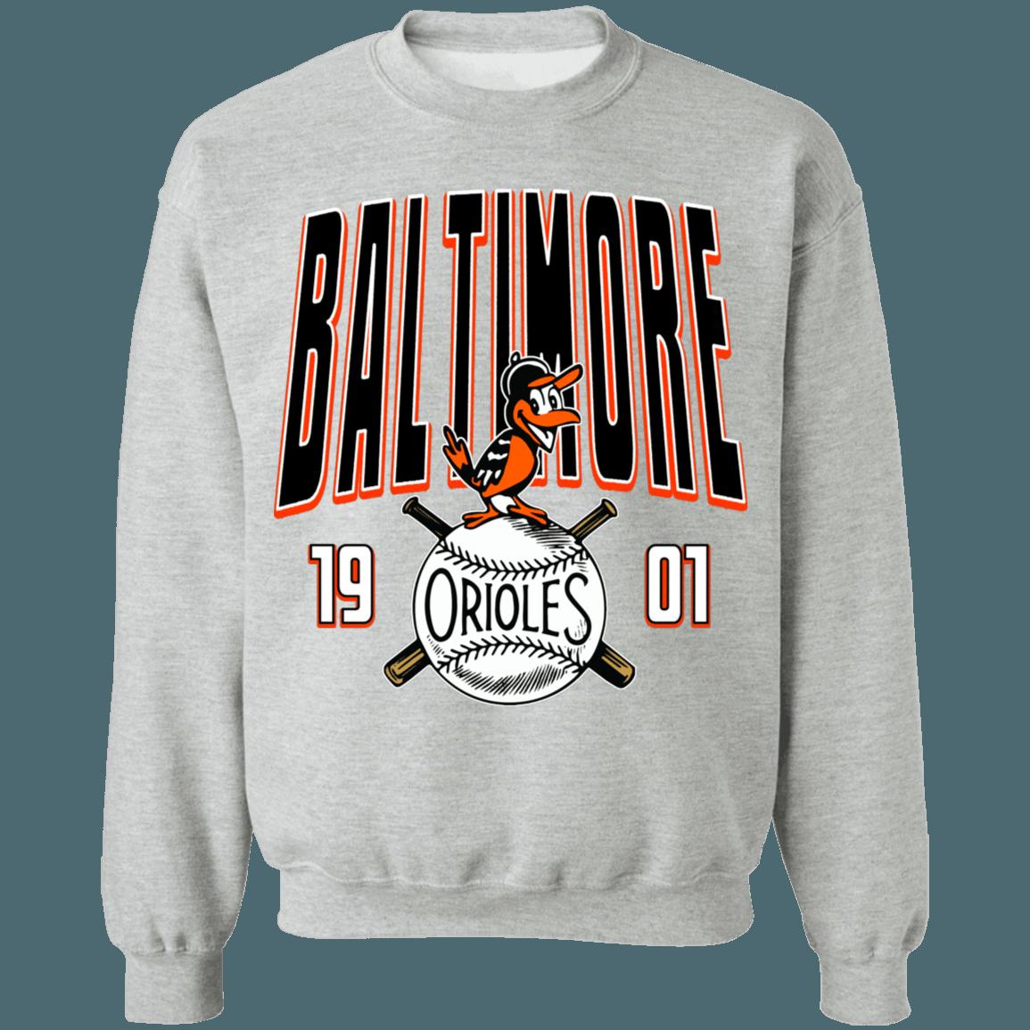 Baltimore Orioles 1901 Vintage MLB Crewneck Sweatshirt Hoodie Shirt