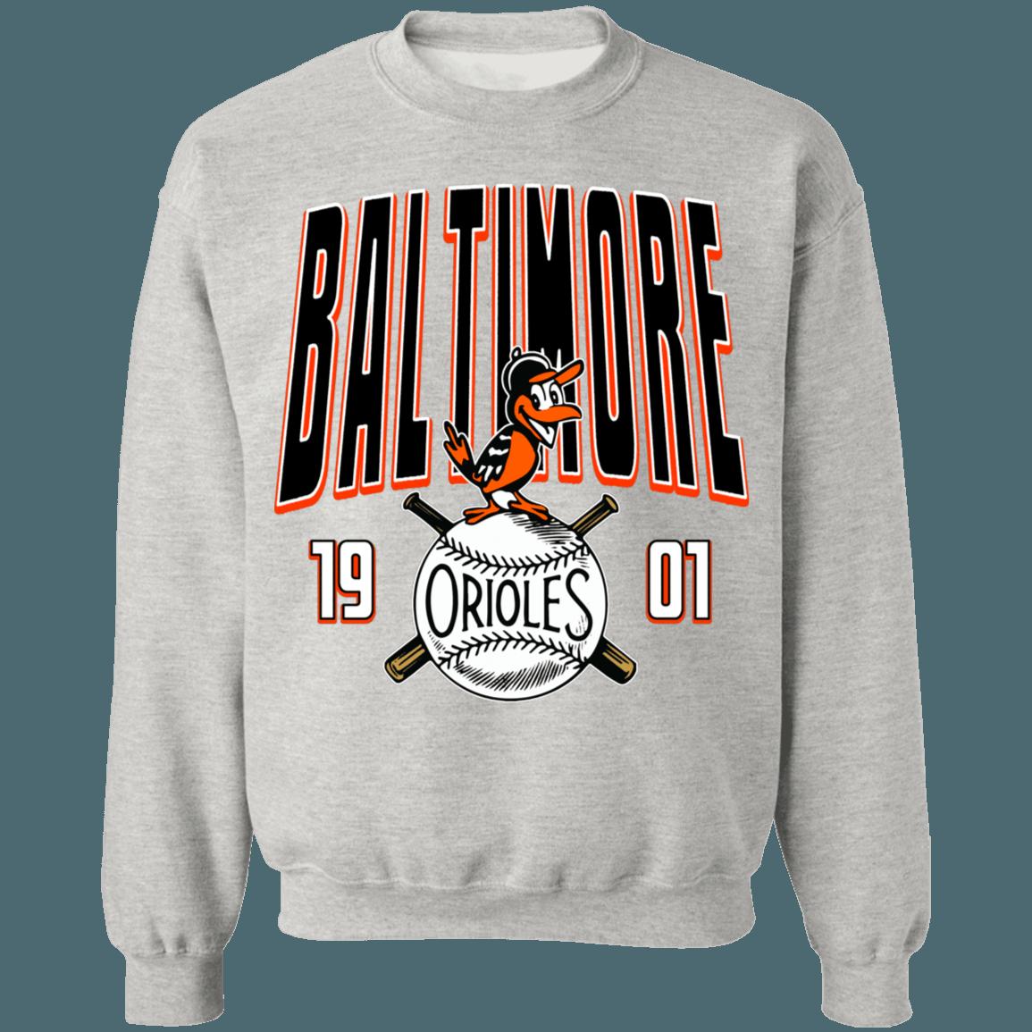 Baltimore Orioles 1901 Vintage MLB Crewneck Sweatshirt Hoodie Shirt - Image 2