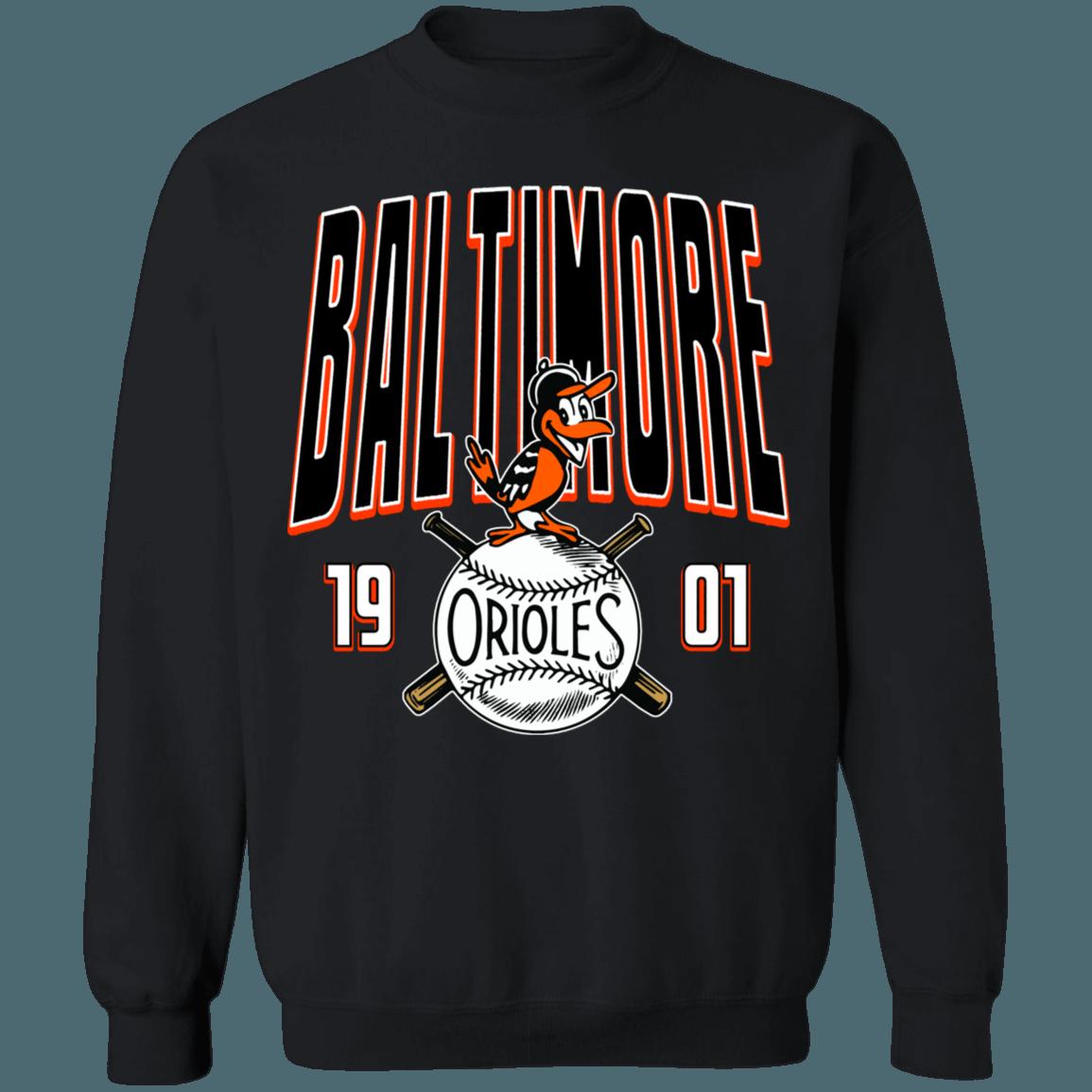 Baltimore Orioles 1901 Vintage MLB Crewneck Sweatshirt Hoodie Shirt - Image 4