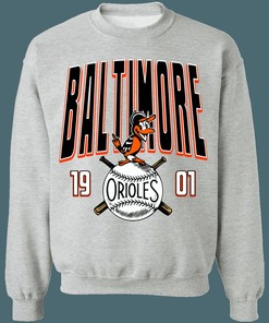 Baltimore Orioles 1901 Vintage MLB Crewneck Sweatshirt Hoodie Shirt Gifts for MLB Fans