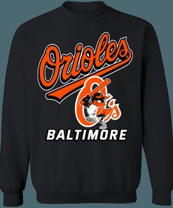 Baltimore Orioles Retro MLB Crewneck Sweatshirt Hoodie Shirt Gifts for Fans