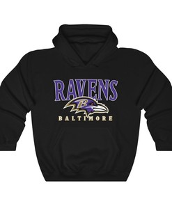 Baltimore Ravens Retro NFL Unisex Hoodie Sweatshirt Shirt Gifts for Fans