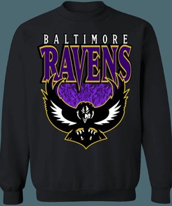 Baltimore Ravens Vintage NFL Crewneck Sweatshirt Hoodie Shirt Gifts for NFL Fans