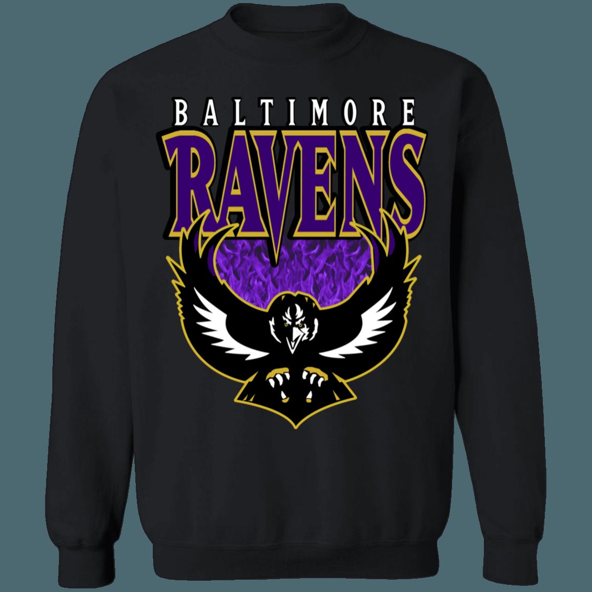 Baltimore Ravens Vintage NFL Crewneck Sweatshirt Hoodie Shirt Gifts for NFL Fans
