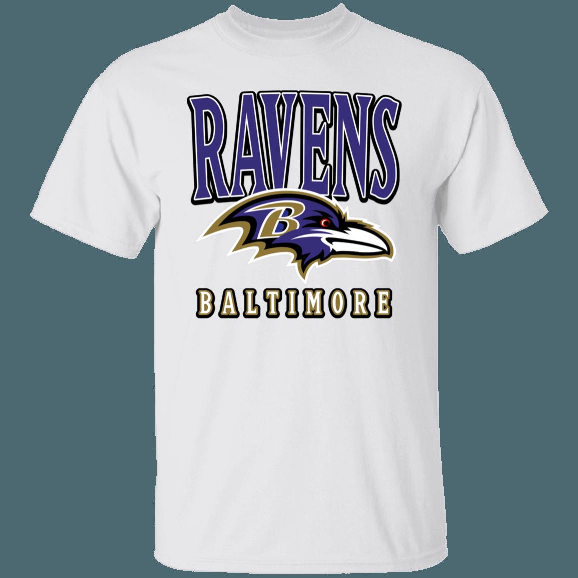 Baltimore Ravens Vintage NFL T-Shirt Sweatshirt Hoodie Gifts for Fans - Image 2