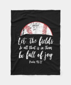 Baseball Bible Verse Cute Christian Psalm Blanket