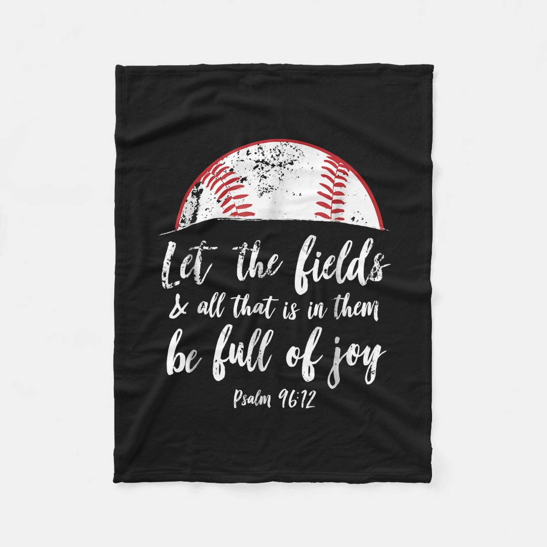 Baseball Bible Verse Cute Christian Psalm Blanket