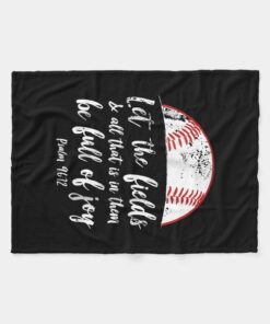 Baseball Bible Verse Cute Christian Psalm Blanket