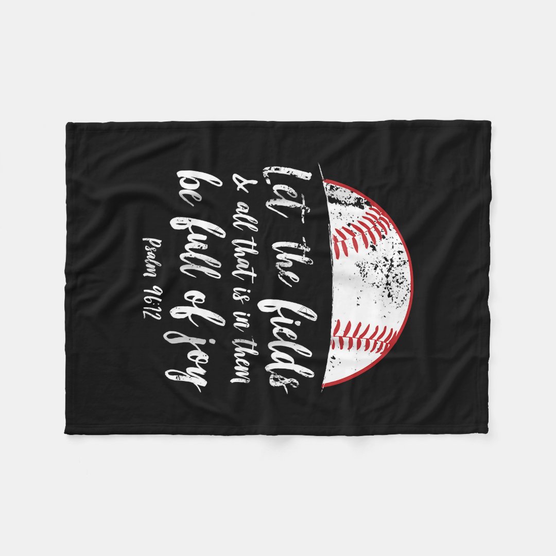 Baseball Bible Verse Cute Christian Psalm Blanket