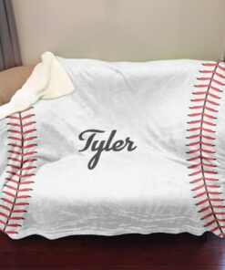 Baseball Blanket, Baseball Personalized Blanket, Personalized Baseball Gift