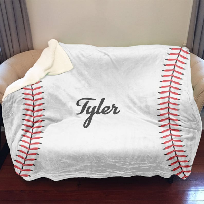 Baseball Blanket, Baseball Personalized Blanket, Personalized Baseball Gift