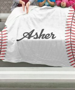 Baseball Blanket, Baseball Personalized Blanket, Personalized Baseball Gift