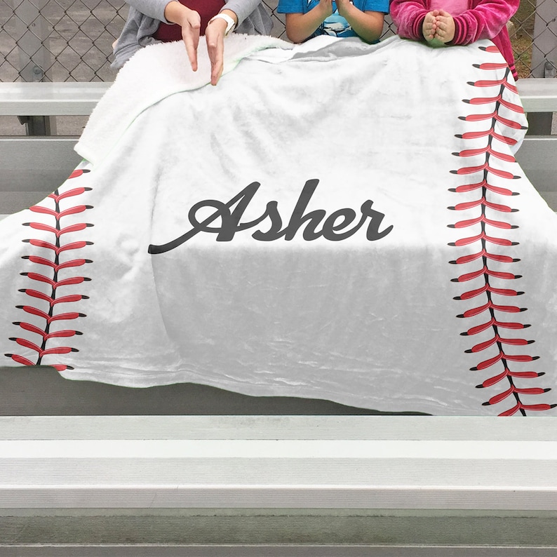 Baseball Blanket, Baseball Personalized Blanket, Personalized Baseball Gift