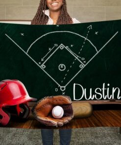 Baseball Blanket, Baseball Room Décor, Baseball Baby Gift, Custom Adult Blanket