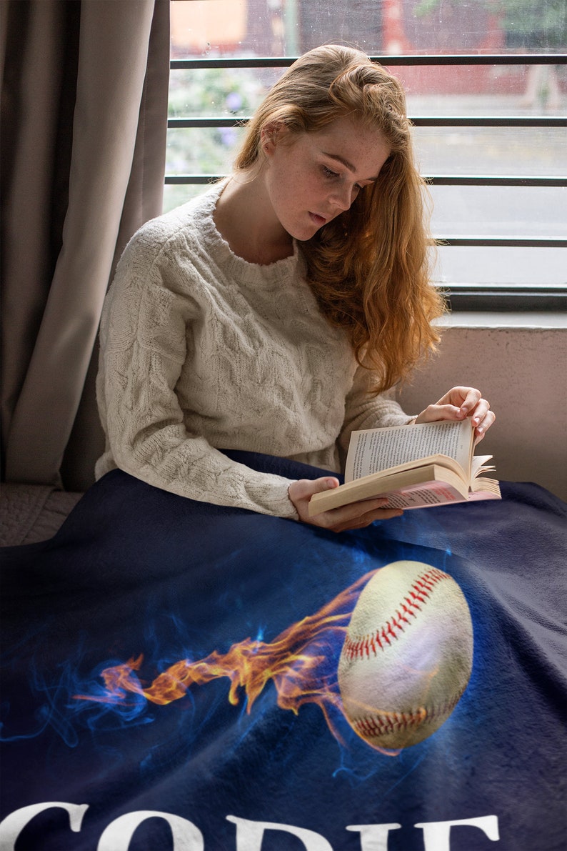 Baseball Blanket, Blanket Personalized, Baseball Dad Gift