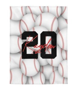 Baseball Blanket Personalized, Baseball Gift For Boys, Custom Sports Gift, Team Gifts