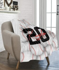 Baseball Blanket Personalized, Baseball Gift For Boys, Custom Sports Gift, Team Gifts