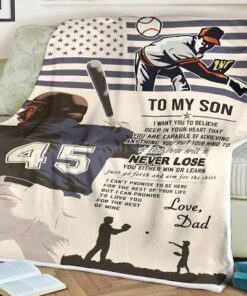 Baseball Blanket To My Son, Gift Boys Birthday