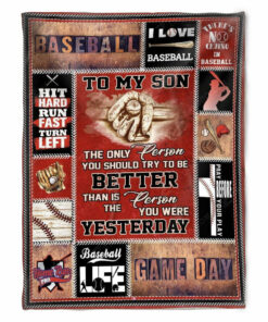 Baseball Blanket, To My Son, Gift Home Decor Bedding Couch Sofa Soft And Comfy