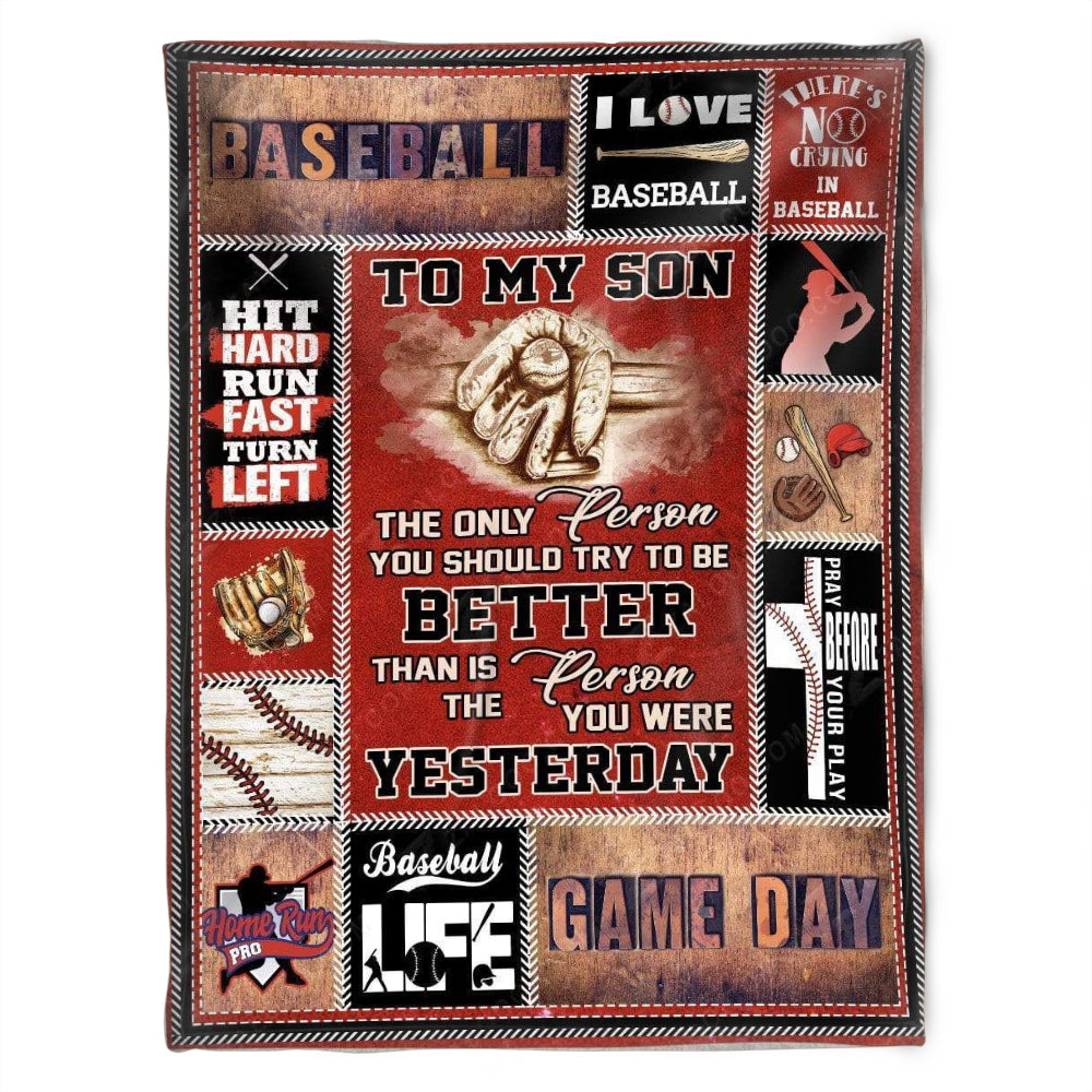 Baseball Blanket, To My Son, Gift Home Decor Bedding Couch Sofa Soft And Comfy