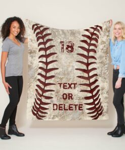 Baseball Blanket With Your Number And Name