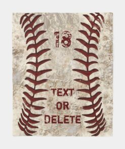 Baseball Blanket With Your Number And Name