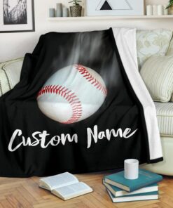 Baseball Custom Name Blanket , Baseball Adult Blanket