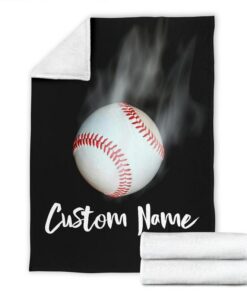 Baseball Custom Name Blanket , Baseball Adult Blanket