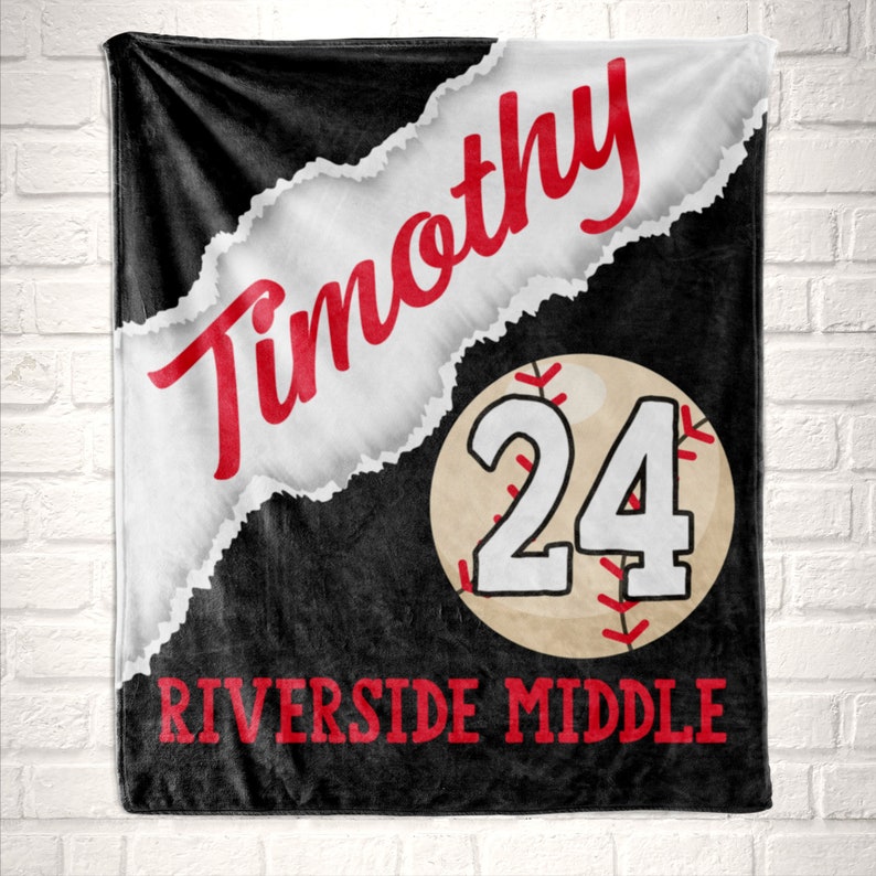 Baseball Gift For Players, Blanket Personalized, Sports Team Gift