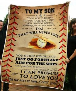 Baseball Gift To My Son Baseball Blanket Gift For Christmas, Home Decor Bedding Couch Sofa Soft