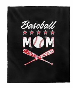 Baseball Mom Blankets - Black Mothers Day Blanket Soft