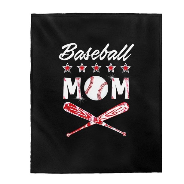 Baseball Mom Blankets - Black Mothers Day Blanket Soft