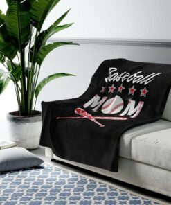 Baseball Mom Blankets - Black Mothers Day Blanket Soft