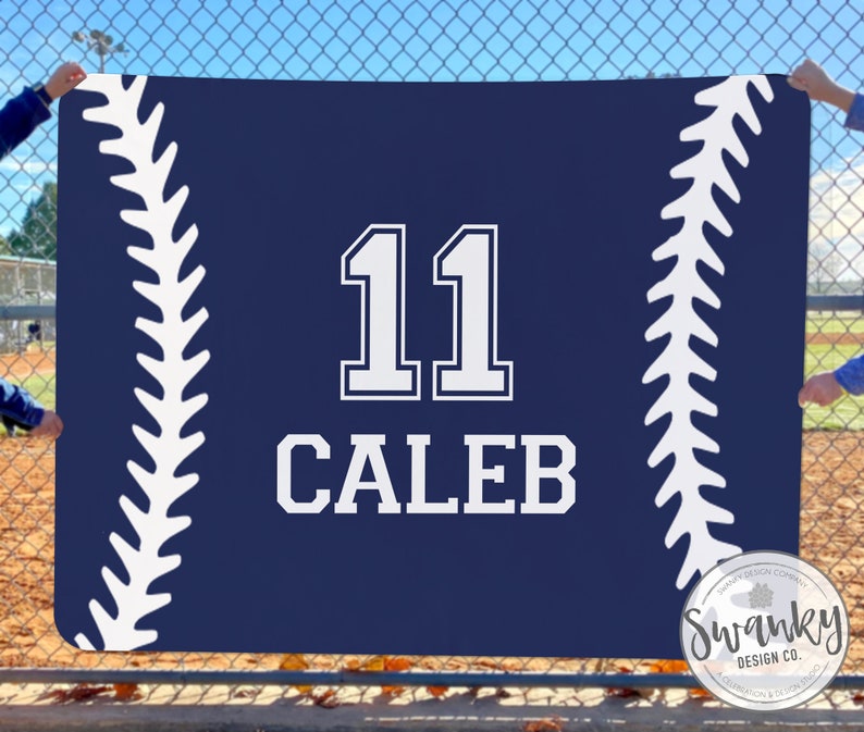 Baseball Name Blanket Personalized, Custom Name Baseball Blanket, Gift For Baseball Player, Gift For Baseball