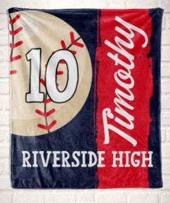 Baseball Player Blanket, End Of Season Sports Gift For Athlete