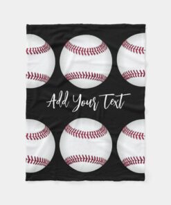 Baseball Sports Lovers Add Your Own Name Or Text Blanket