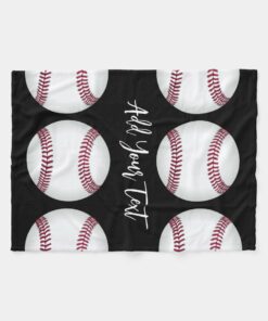 Baseball Sports Lovers Add Your Own Name Or Text Blanket