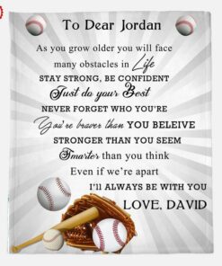Baseball Text Blanket,Personalized Name Blanket,Sport Lover Blanket