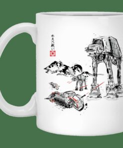 Battle in the Snow Sumi e Mug Gifts for Friends, Gifts for Valentine Day, Coulpe Gifts