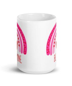 Be Mine Boho Rainbow Heart Mug, Boho Rainbow Mug, Be Mine Mug, Gift For Valentine, Be Mine Valentine Mug