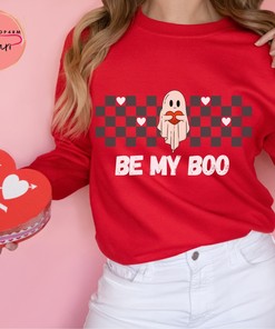 Be My Boo Valentines Sweatshirt, Valentines Day Sweatshirt, Unisex Valentines Sweatshirt, V Day Sweatshirt, Ghost Valentines Day,
