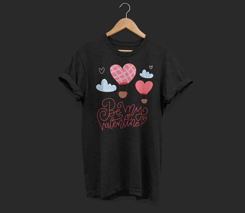 Be My Valentine Shirt Baloon Waffle, Valentines Day Shirt, Be My Valentine Unisex, Valentines Day Gift - Image 4