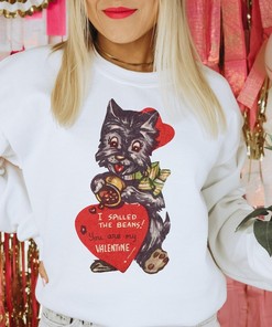 Be My Valentine Sweatshirt, Scotty Dog Unisex Pullover, Be My Valentine Sweater