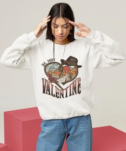 Be My Valentine Sweatshirt, Western Lover Valentines Sweater Gift, Valentine's Day, Gift For Darlings, Gift for Girlfriend, Howdy Heart Sweater