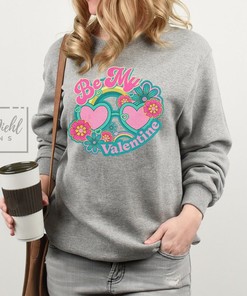 Be My Valentine Unisex Sweatshirt, Valentine's Day Sweatshirt, Valentine's Sweater, Valentine's Shirt, Retro Valentine, Boho Valentine's Day