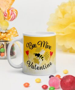 Bee Mine Valentine Mug, Valentines Day Mugs, Love Mug, Bee Mugs - Xoxo Mug - Valentines Mug